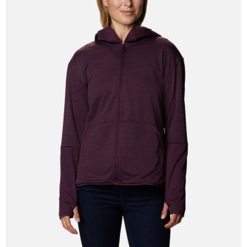 Columbia Rosemont Station II Hooded Full Zip Fleece, Chamarras Negros Rosas Para Mujer | 126097-NIX